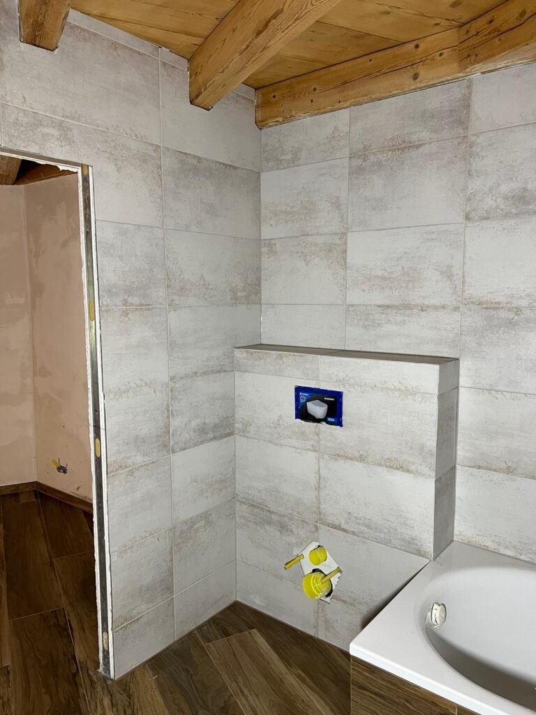 Chantier de rénovation de salle de bains