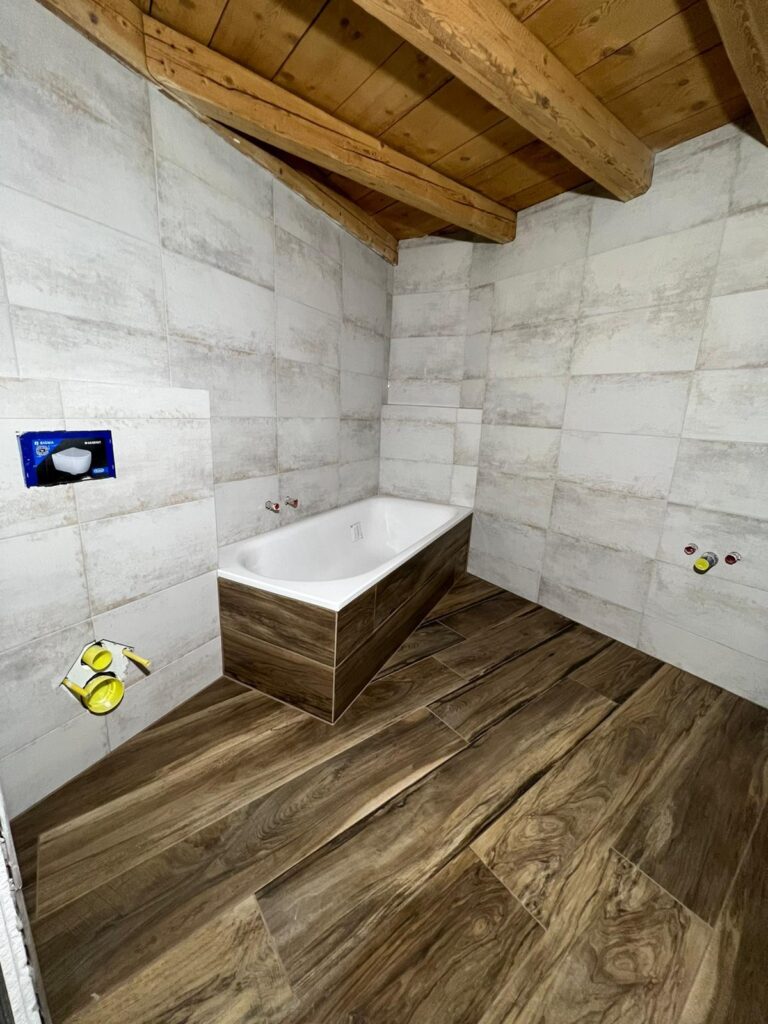 Chantier de rénovation de salle de bains